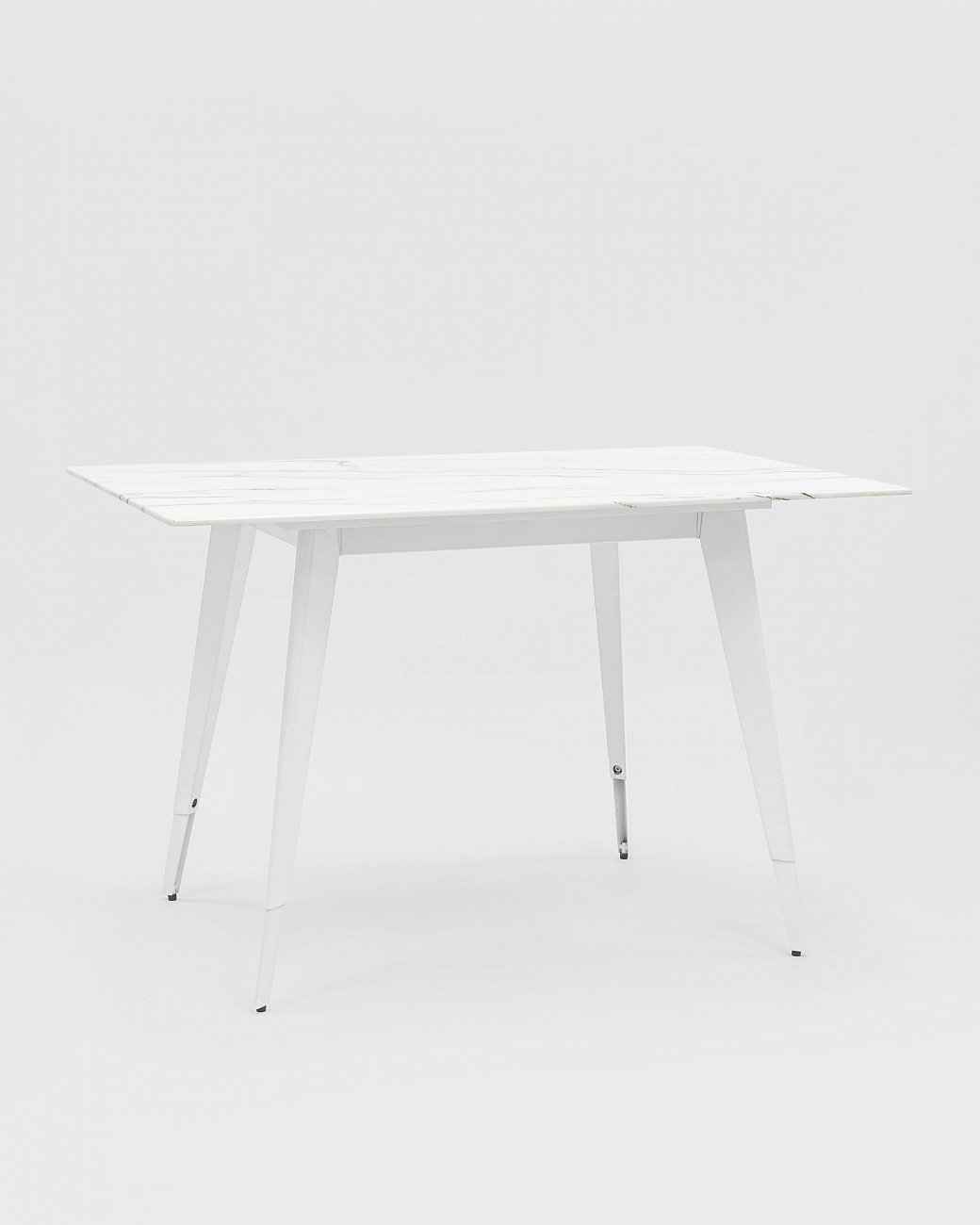 Стол обеденный со стеклянной столешницей белый с рисунком под мрамор 120х80 см "Ричмонд" STOOL GROUP  00-3958838 Белый  - Вид №1