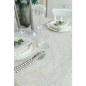 91654161 Скатерть на стол с ВО пропиткой Colorprint Linen Beige прямоугольная 220x138 см цвет бежевый STLM-0827779