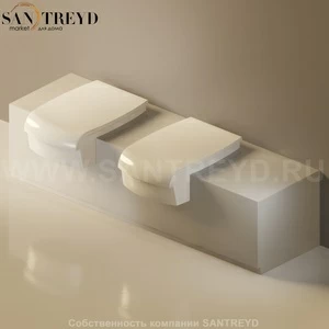 Flaminia UNA Консоль для унитаза и биде от 200 до 240 см серая UNA240WB.7047