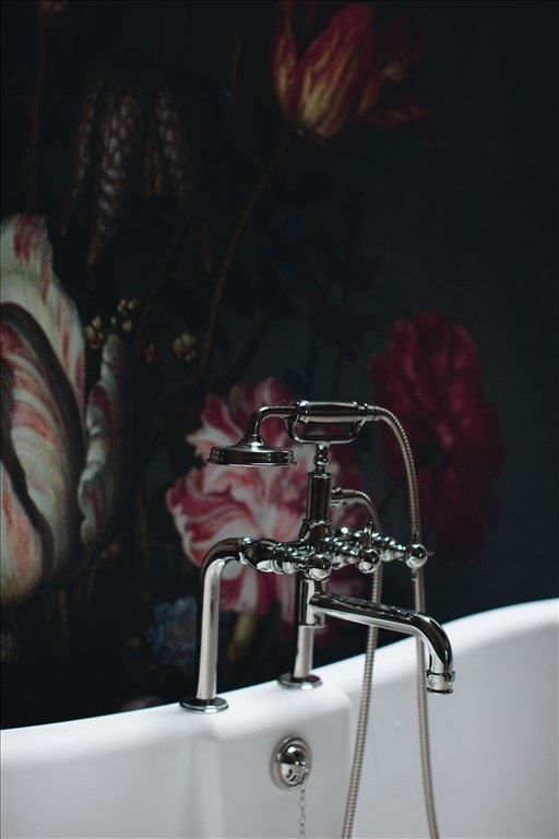 Смеситель для ванны набортный, ручки - крестики, никель [ARC18] Arcade Burlington ARC18 - Вид №2