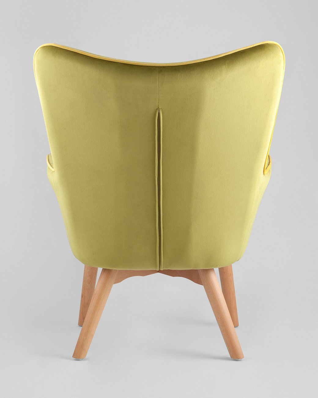 Кресло с мягкими подлокотниками оливковое с деревянными ножками "Манго" STOOL GROUP ДИЗАЙНЕРСКИЕ 00-3946320 Зеленый  - Вид №5