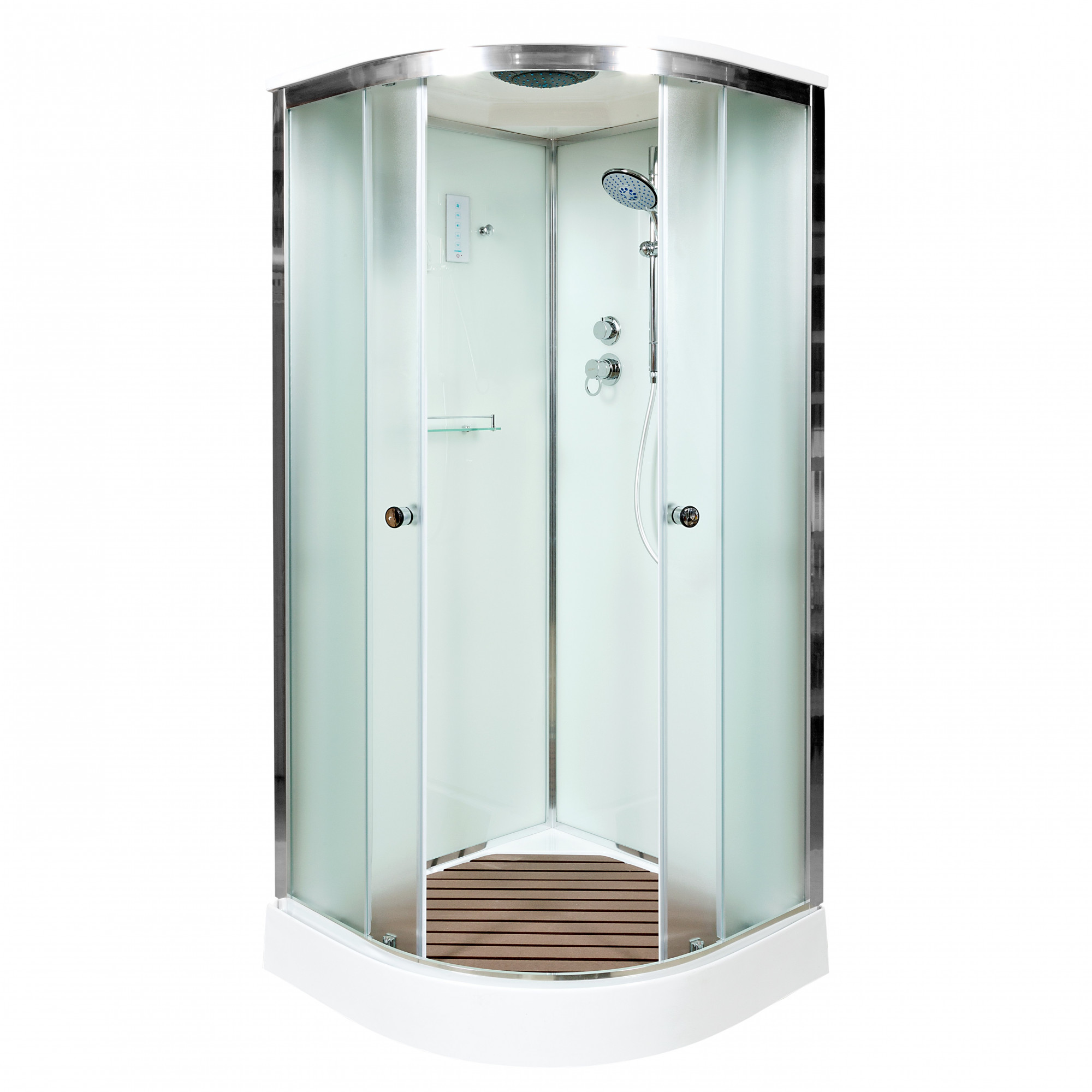 ЕМ1580 LED с гм. Душевая кабина DETO Серия EM D09S+ эл.