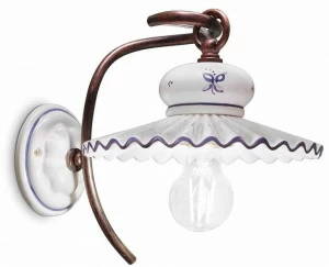 FERROLUCE Настенный керамический светильник с фиксированным кронштейном Roma C378