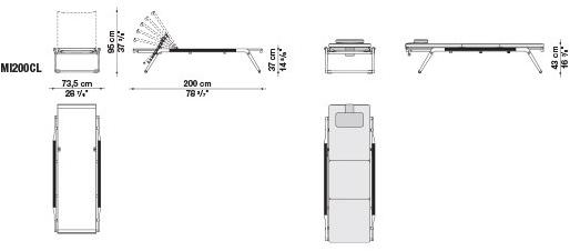B&B Italia Outdoor Садовый шезлонг с зонтиком Mirto outdoor sun-id-1375927 - Вид №3