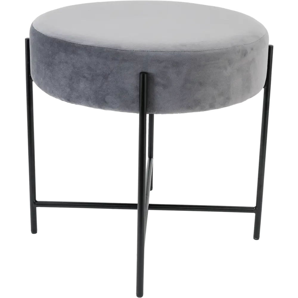 Пуф с мягкой обивкой Atmosphera Arty 47x45 см цвет серый STLM-2111368