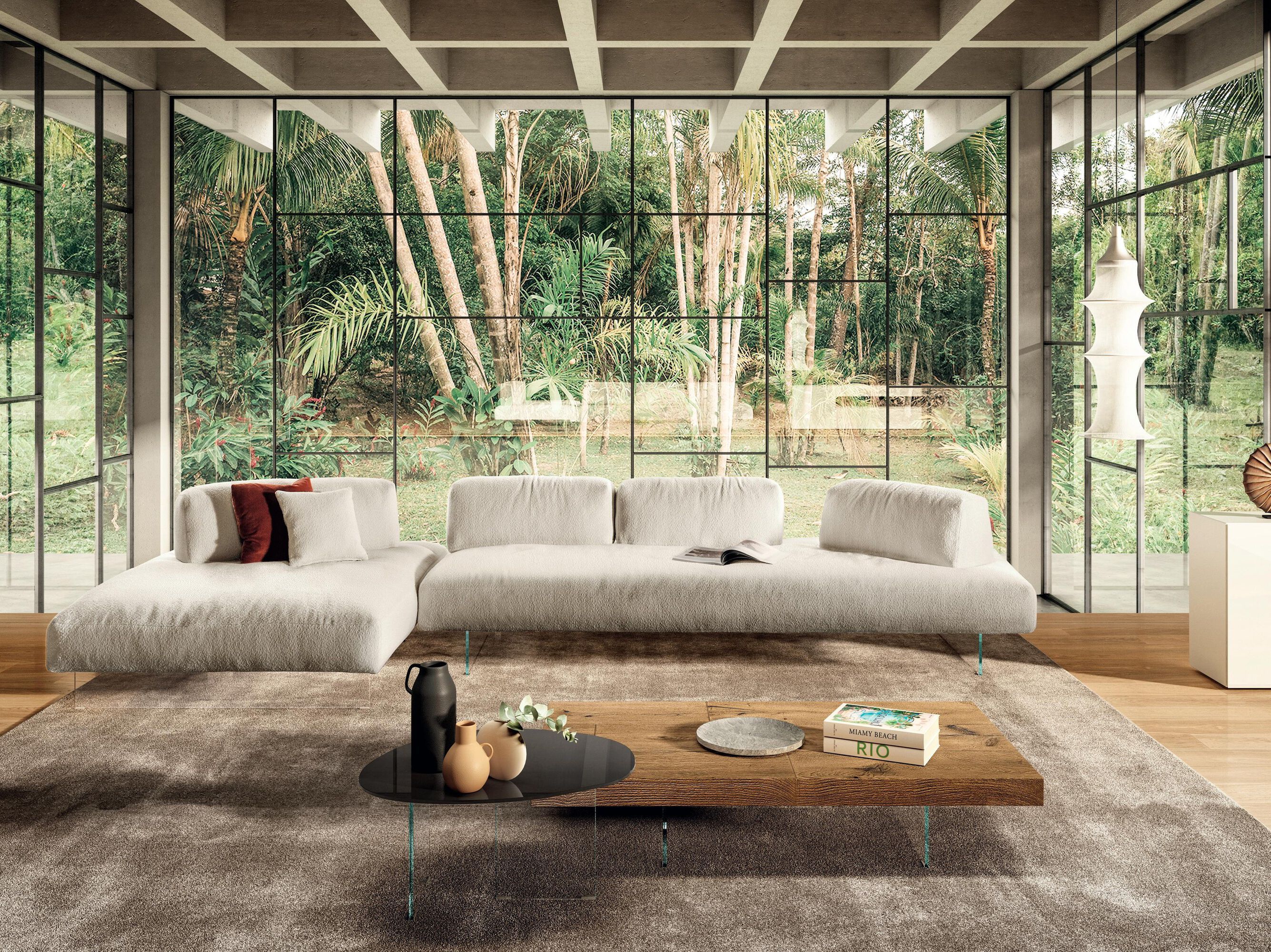 Тканевый диван с полуостровом Lago Air ARCH-00150733