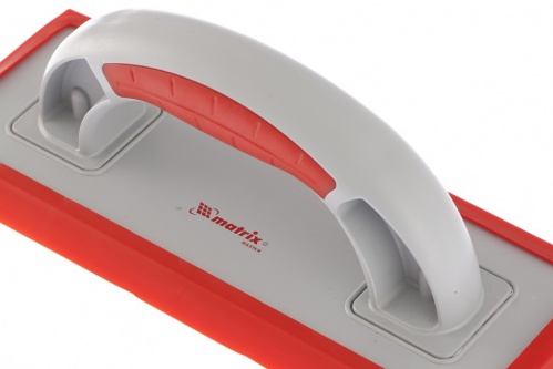 Терка пластмассовая MATRIX для эпоксидной затирки сменное резиновое покрытие 250x95мм двухкомпонентная ручка 12391 - Вид №2