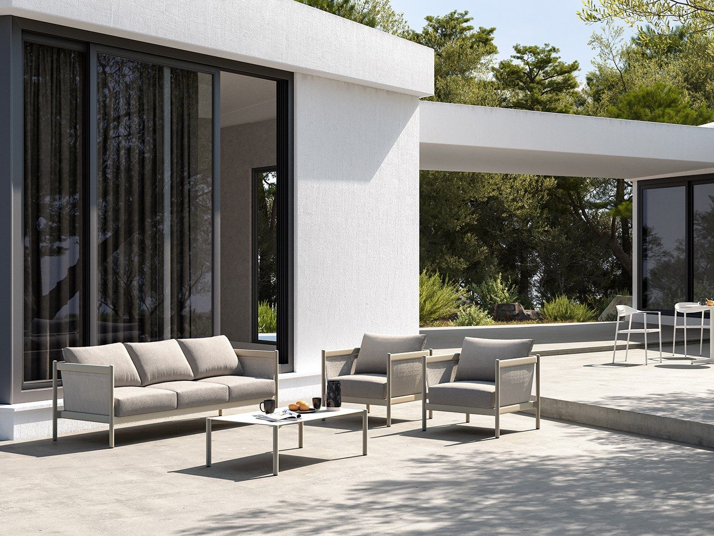 3-местный тканевый садовый диван VINEKO Флора ARCH-00092731 - Вид №2