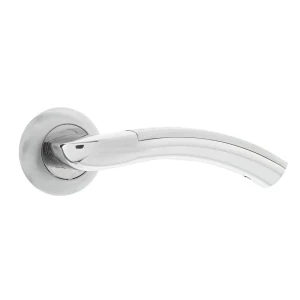 Ручки дверные на розетке Inspire ZC-26-L1/S1, ЦАМ, цвет матовый хром 15475885 STLM-2127260