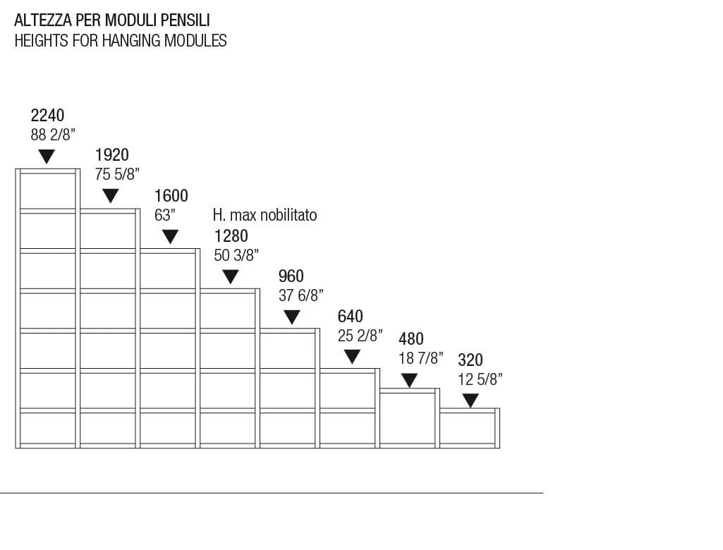 Книжный шкаф из дерева и стекла MisuraEmme CROSSING ARCH-00092195 - Вид №6