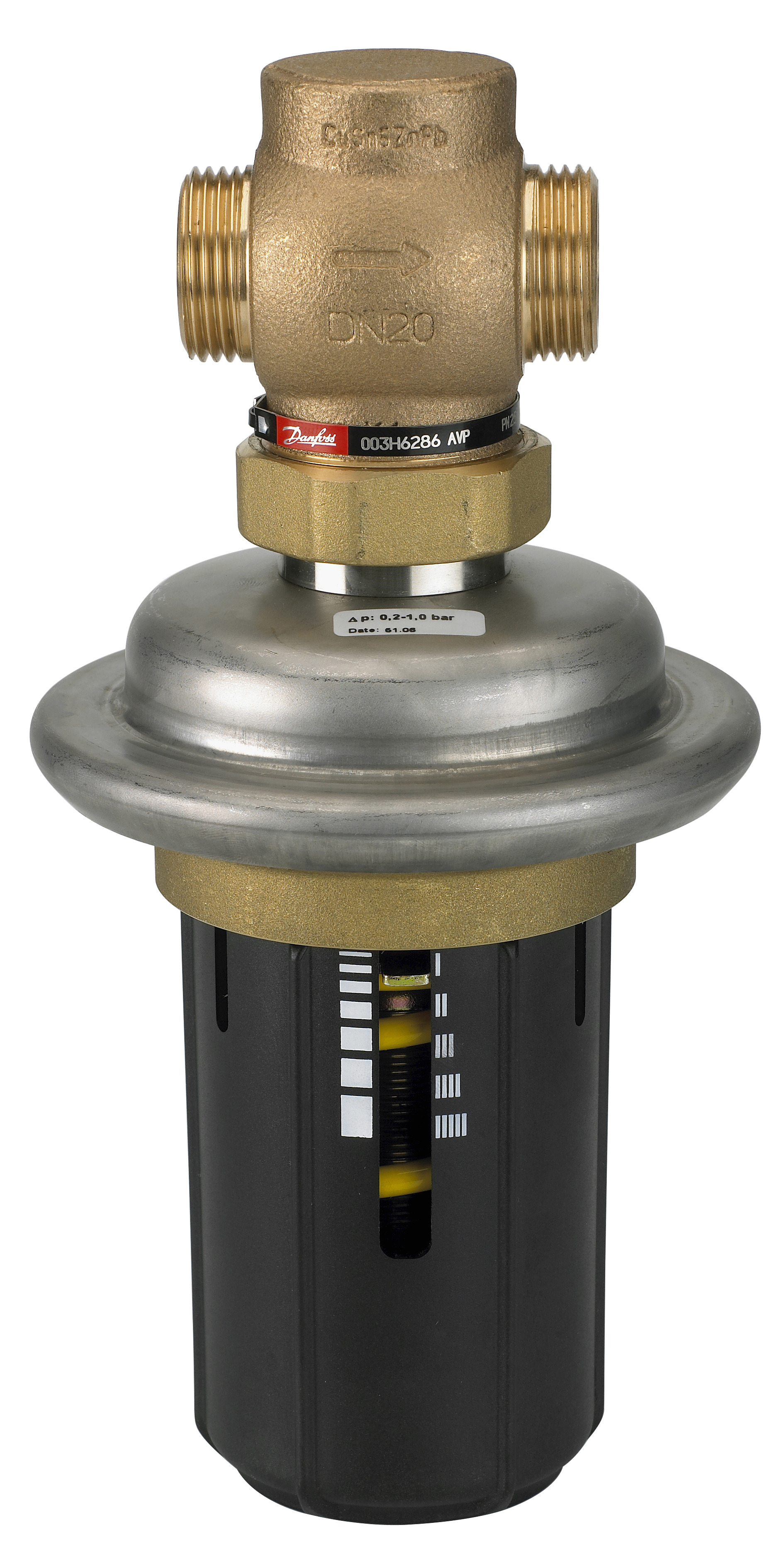Danfoss Регулятор перепада давлений DPR для монтажа на обратном трубопроводе РПД DPR PN25 20/6,3/0,3-2,0фл./обр. 003H6139  - Вид №3