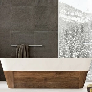 ВАННА ОТДЕЛЬНОСТОЯЩАЯ НА ДЕРЕВЯННОЙ БАЗЕ DUO 180X90 СМ