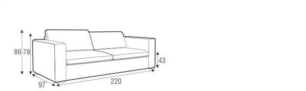 Sits Мягкий 3-х местный диван из ткани Vario sun-id-1364293 - Вид №3