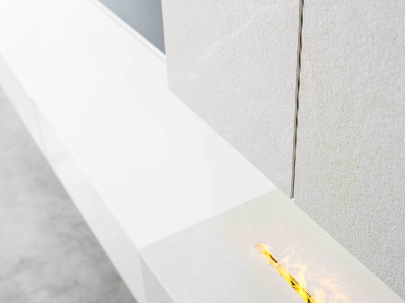 Оборудованная стена установленная стеной с камином Sudbrock Möbelhandwerk куб ARCH-00058027