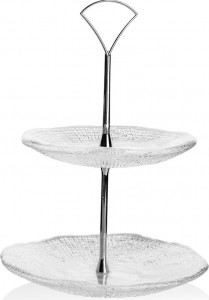 10636245 IVV Блюдо двухъярусное IVV "Диаманте" 24см Стекло