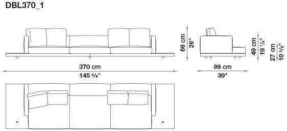 B&B Italia Кожаный диван Dock sun-id-1441060 - Вид №11