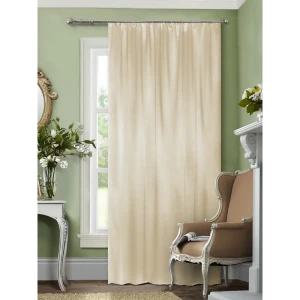 Штора на ленте «Сатин», 140х260 см, однотон, цвет бежевый