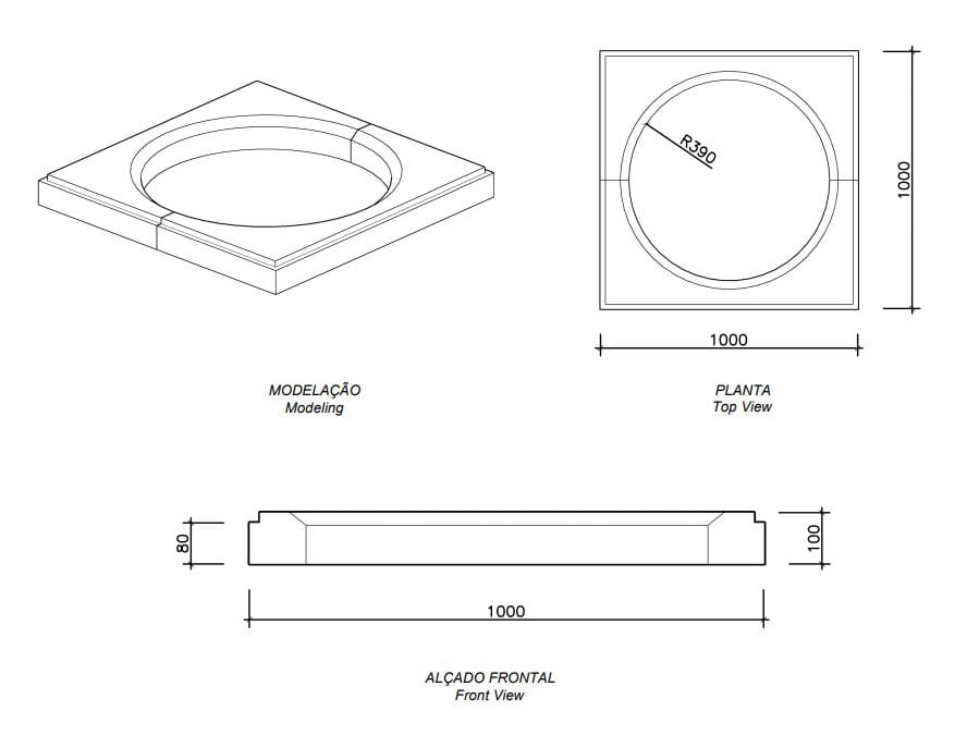 Бордюр для бетонных клумб amop Modular ARCH-00007089 - Вид №1