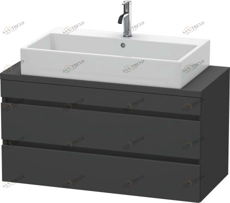 DS530904949 Тумбочка для компактной консоли DuraStyle #DS5309 1000 x 478 мм Графит матовый, декор Duravit