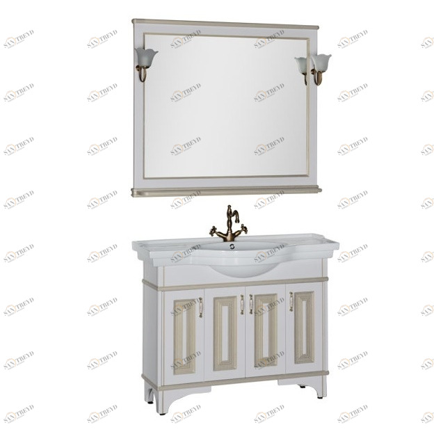 Комплект мебели Aquanet Валенса 110 белый краколет/золото 00182922