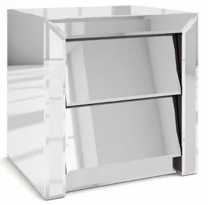 Тумбочка прикроватная зеркальная "Лэвэл Сэт" GRAUM  304076 Зеркальный