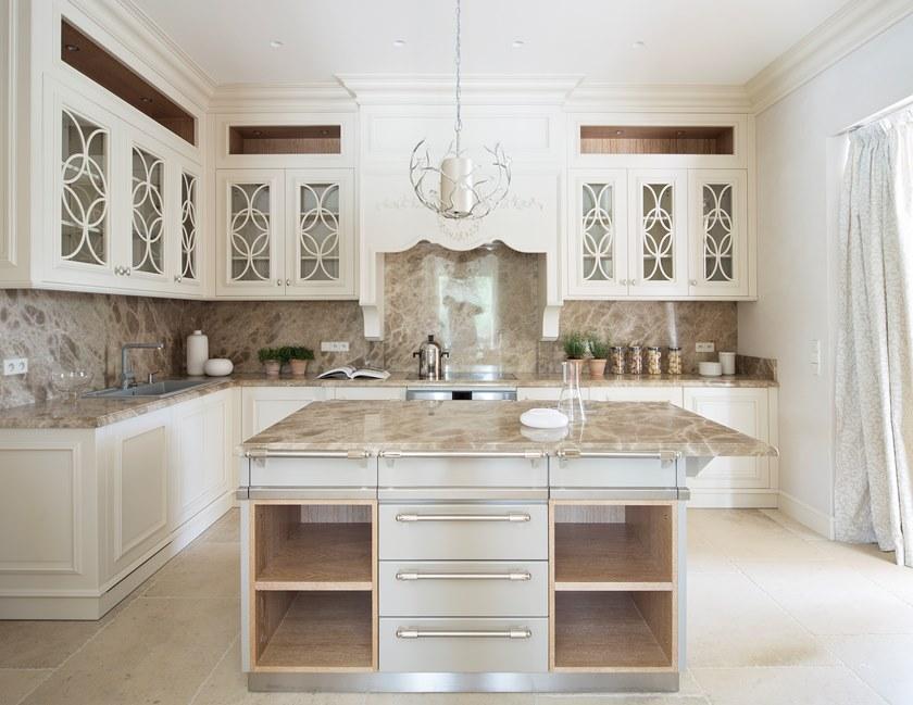 L'Ottocento Линейная деревянная кухня с ручками Floral sun-id-1391869 - Вид №5