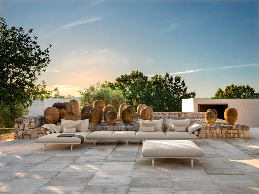 Talenti Квадратный тканевый садовый пуф Cruise alu Crualupuf - Вид №3