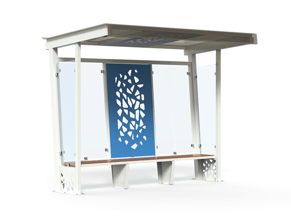 Стальной и стеклянный навес для автобусной остановки DIMCAR Komete ARCH-00097069