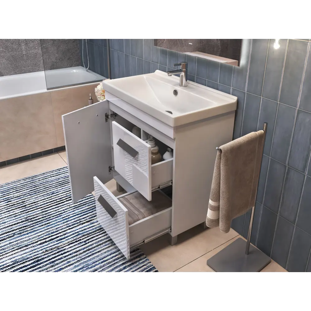 Тумба VIGO Milo для ванной с раковиной накладного типа 80×80 см 85322136 STLM-0061359 - Вид №9