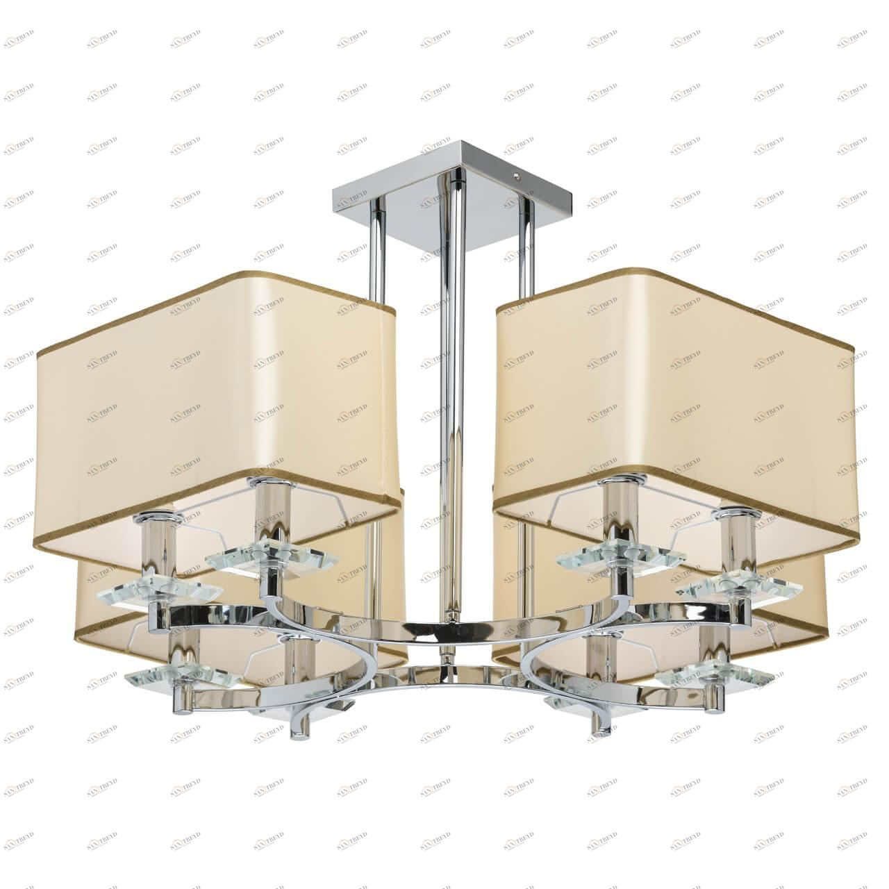 Потолочная люстра MW-Light Палермо 386015908 MW-LIGHT ДИЗАЙНЕРСКИЕ, ПАЛЕРМО 184223 Бежевый 
