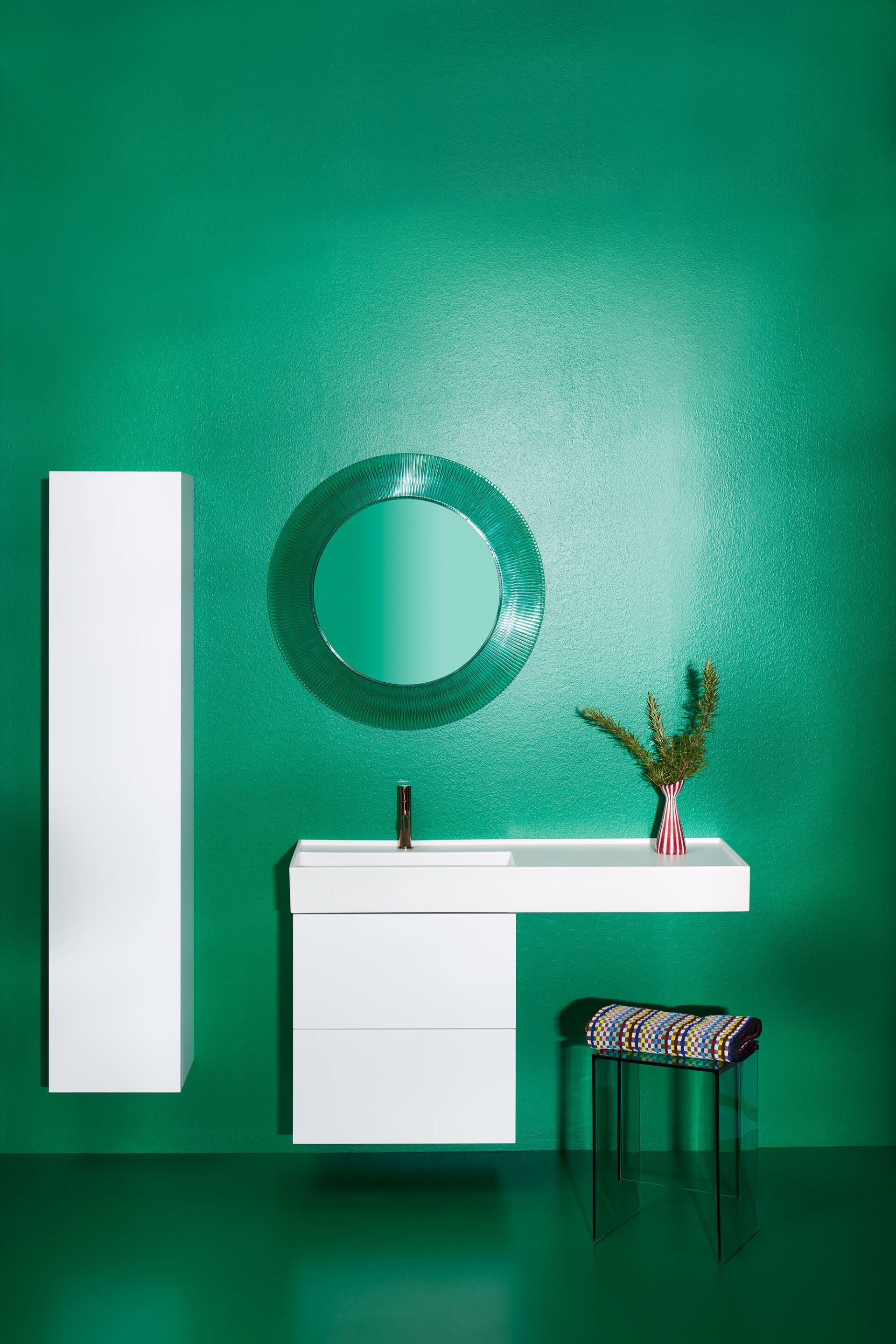 Круглое зеркало из ПММА со встроенным настенным освещением Kartell Kartell by Laufen ARCH-00070560 - Вид №3