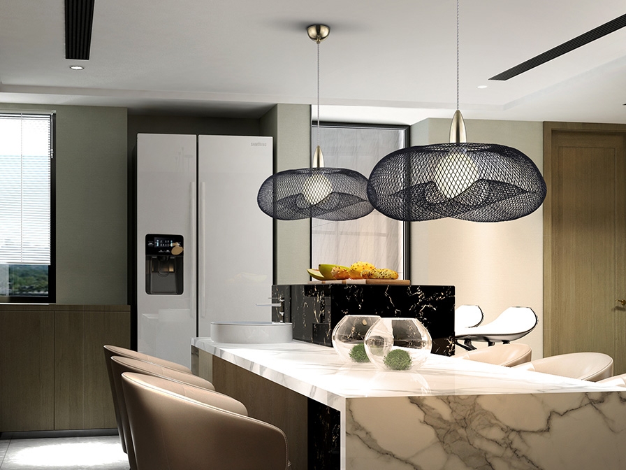 108987 Подвесной светильник 1L черный/золотой Schuller Forma - Вид №3