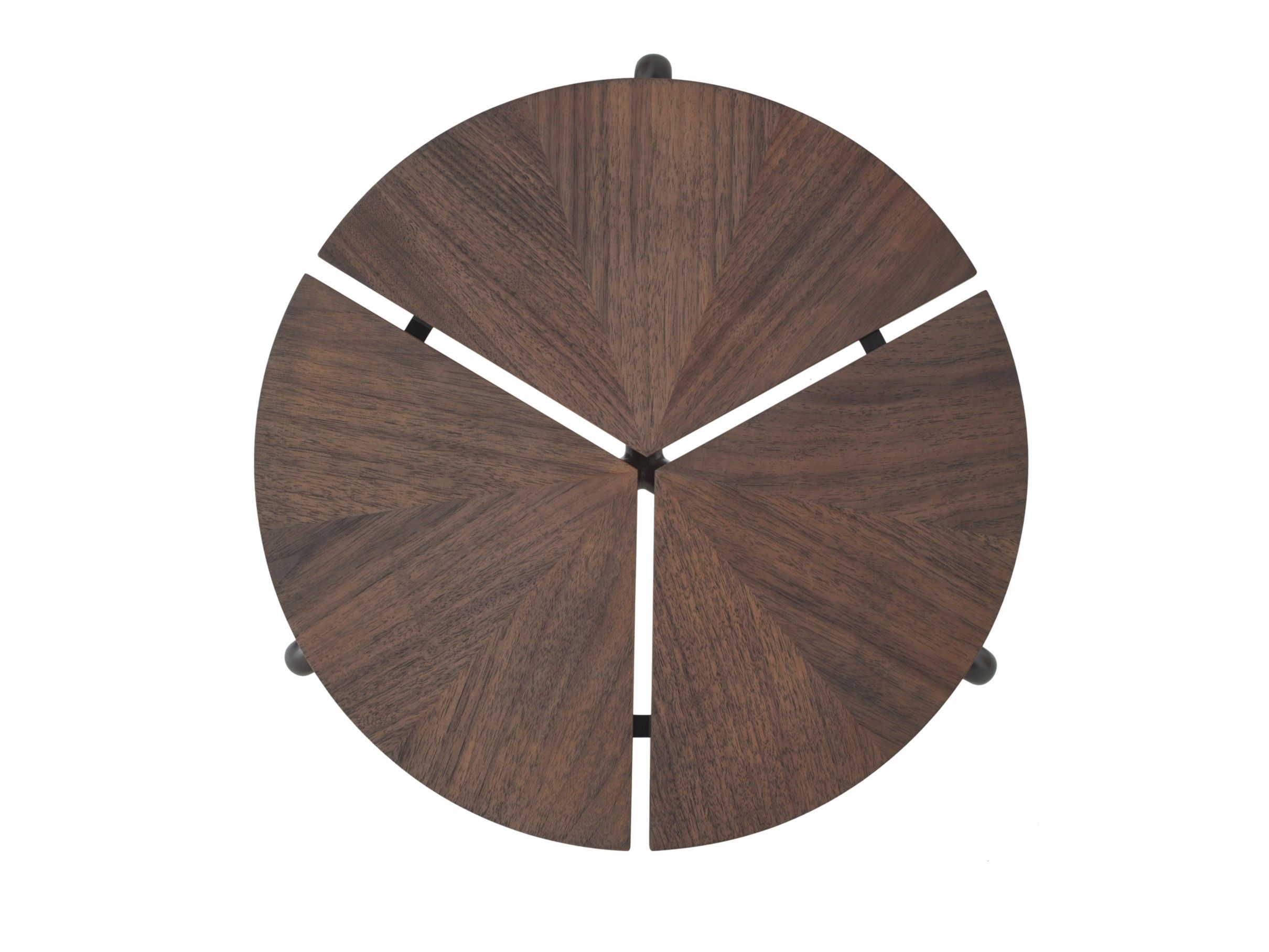 Круглый журнальный столик из нержавеющей стали и дерева BassamFellows ARCH-00104939 - Вид №1