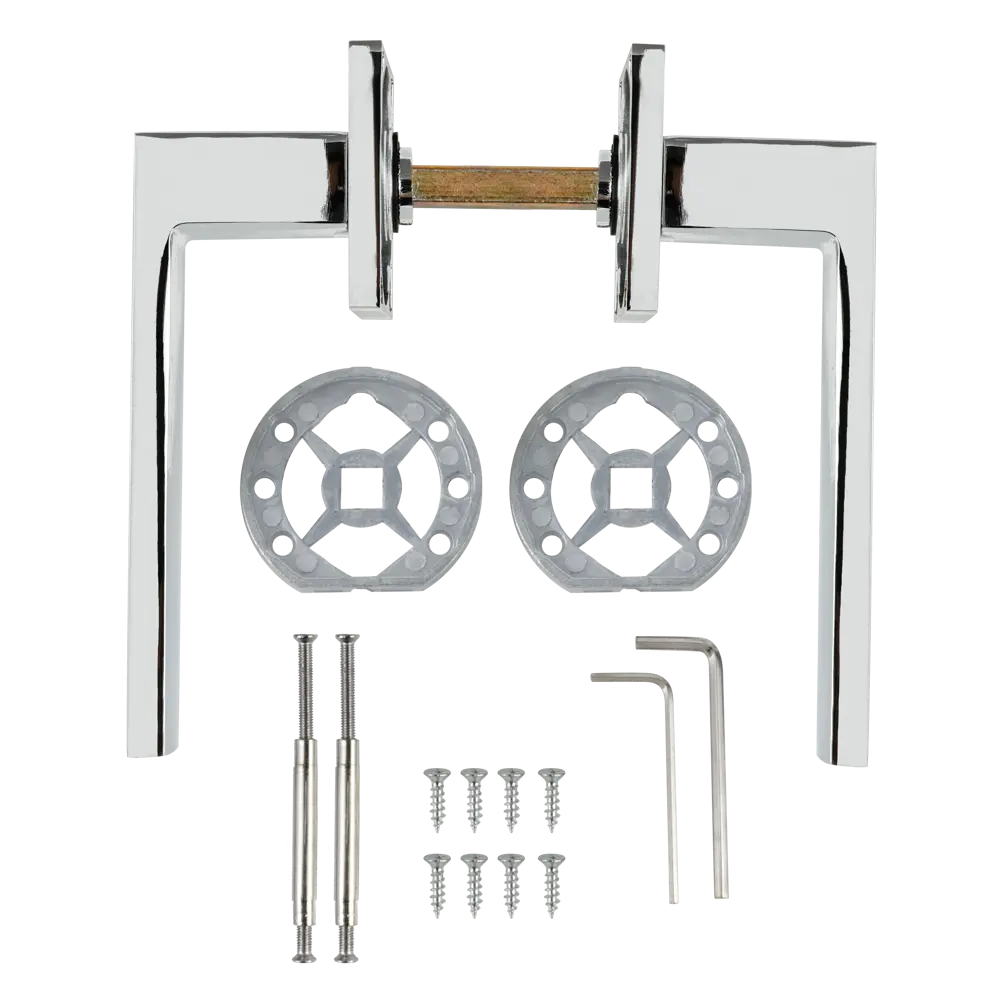 Дверные ручки EDSON EDS-170H-Q2 на розетке, хром 85168447 STLM-0059332 - Вид №1