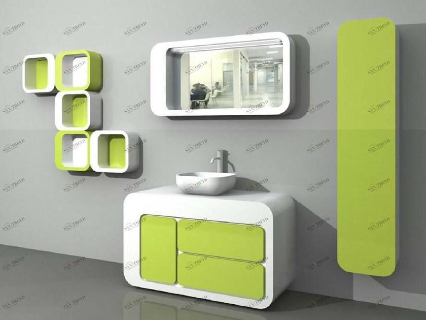 LASA IDEA Тумба под умывальник подвесная со шкафом с ящиками Unopuntozero sun-id-1430942