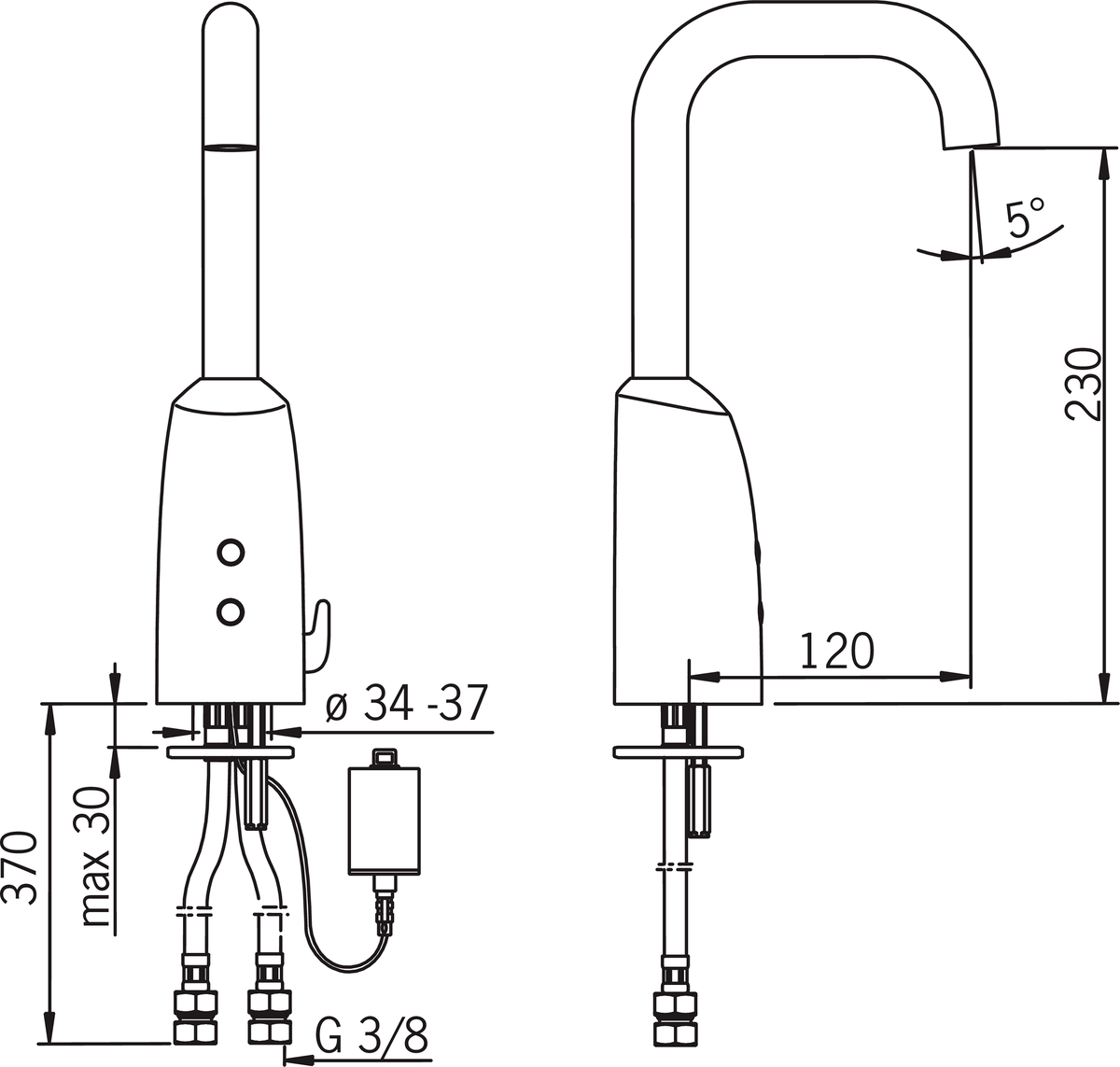 Oras 6330F Смеситель для умывальника, 6 V 6330F Electra Хром  - Вид №1