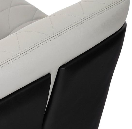 LUXXU Стеганое кожаное кресло с подлокотниками Charla sun-id-1381779 - Вид №1