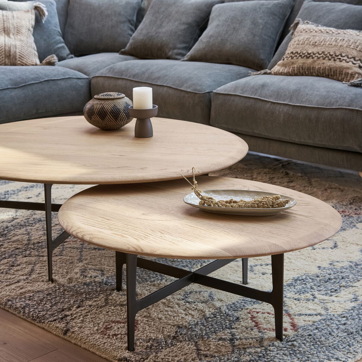 Низкий круглый журнальный столик из дуба AMPM Addison ARCH-00150526 - Вид №6
