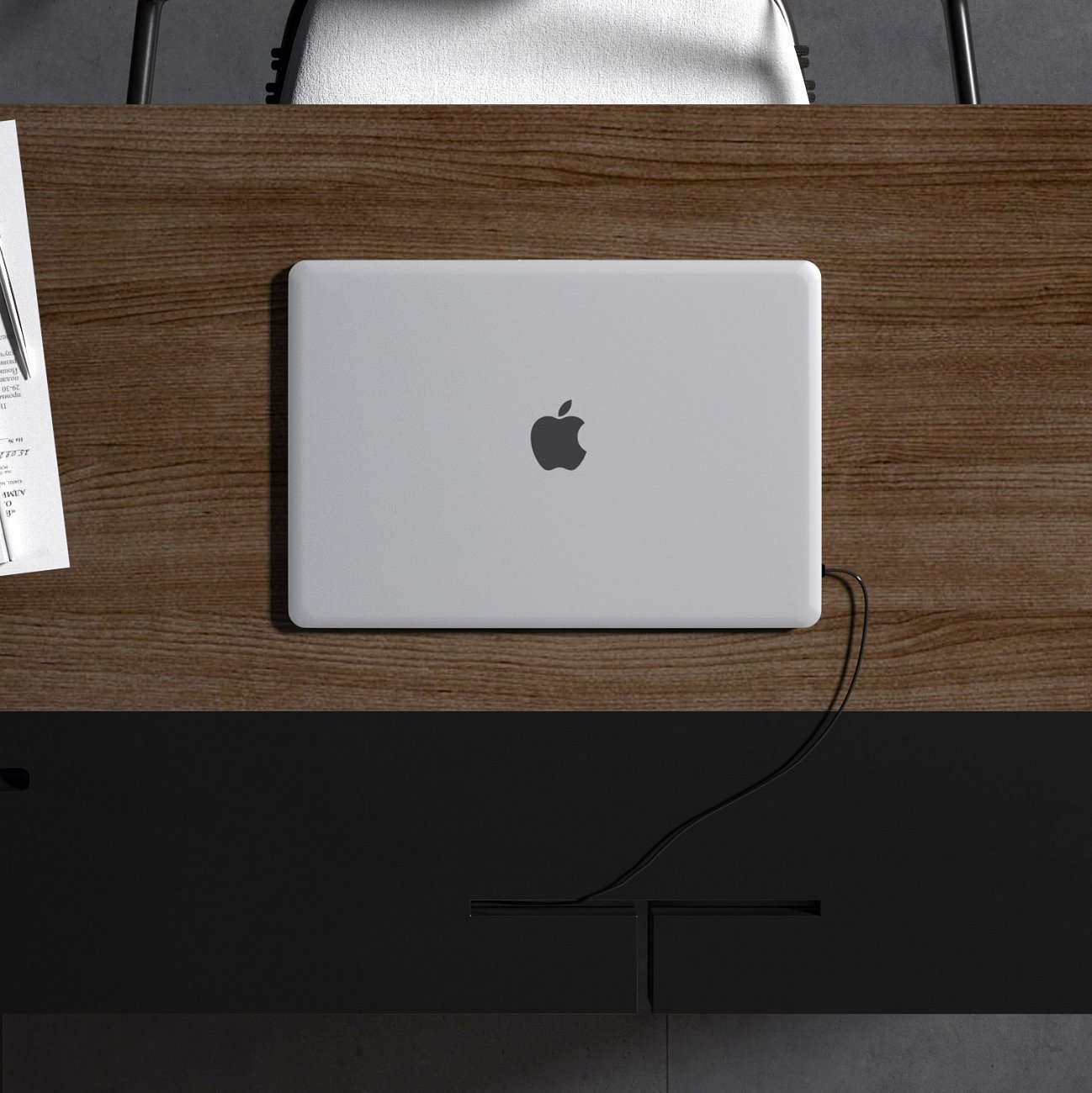 Письменный деревянный стол черный 160 см Mass BRAGIN DESIGN  00-3879376 Коричневый;черный  - Вид №2