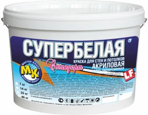 Краска акриловая супербелая Мастер-Класс Стандарт 14кг