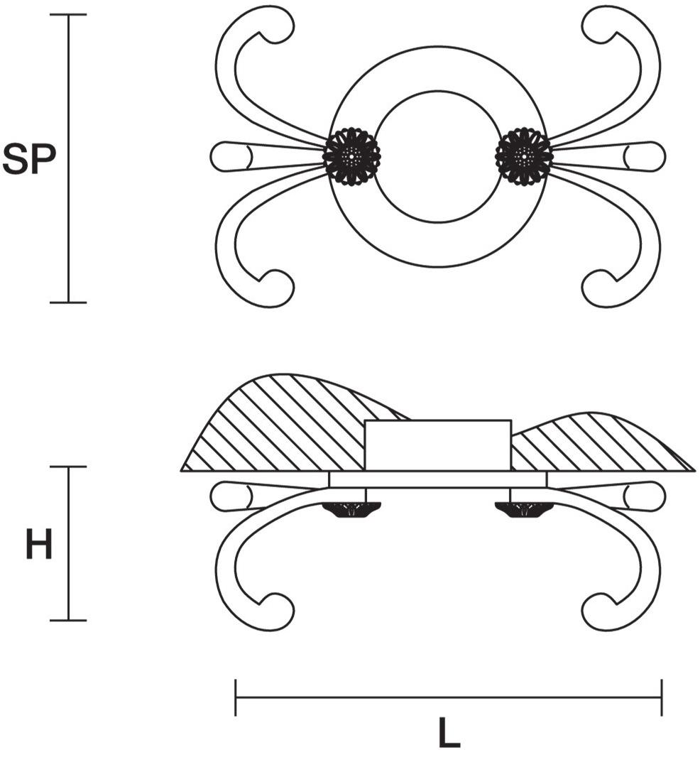 Masiero Полувстраиваемый потолочный светильник из латуни Brass & spots sun-id-1354831 - Вид №1