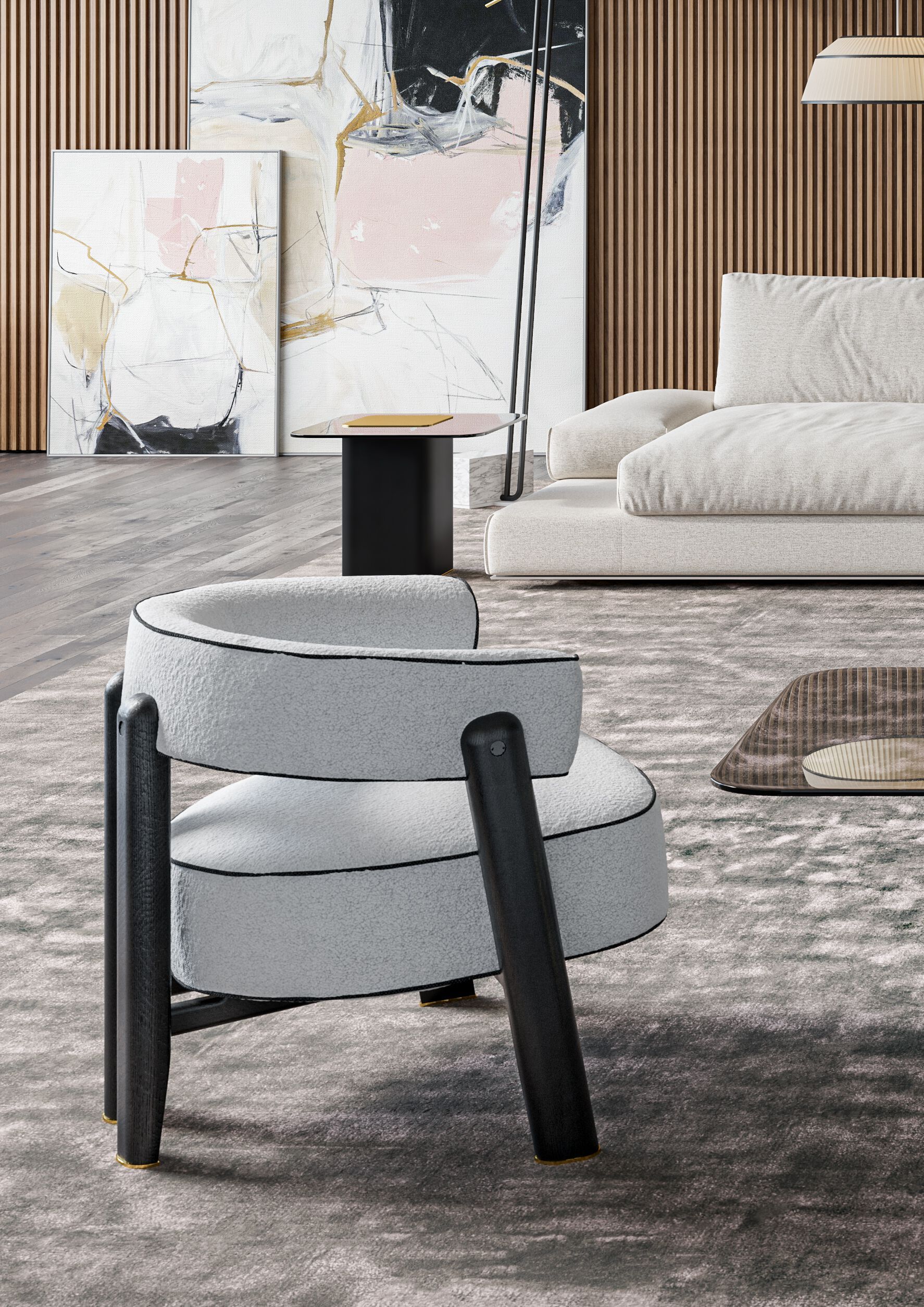 Кожаное или тканевое кресло с подлокотниками Vibieffe 1355 TIMELESS ARCH-00067416 - Вид №1