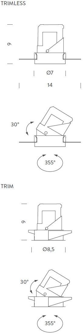 NEMO Встраиваемый металлический точечный светильник в современном стиле sun-id-1439658 - Вид №2