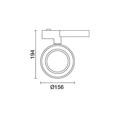 Заливка формы алюминия Сид освещения следа iGuzzini VIEW OPTI BEAM LENS ROUND ARCH-00097580 - Вид №5