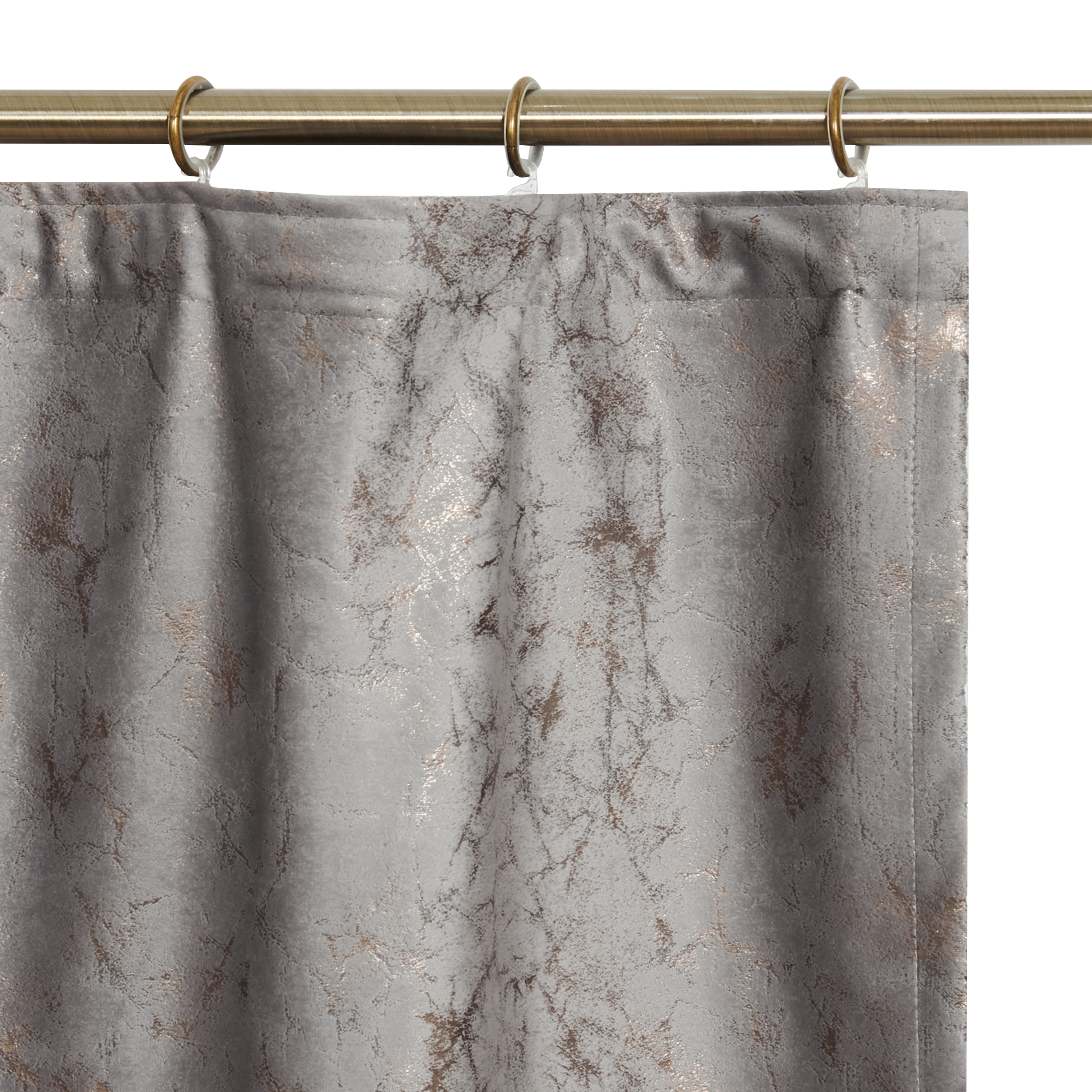 Штора бархатная на ленте Бархат пралине 200×280 см серый 84532502 Santreyd STLM-0051352 - Вид №2