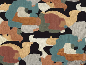 Многоцветная хлопковая вышитая ткань