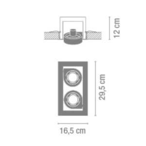Vibia 8141-01 cromo CORNER встраиваемый потолочный 102604 - Вид №2