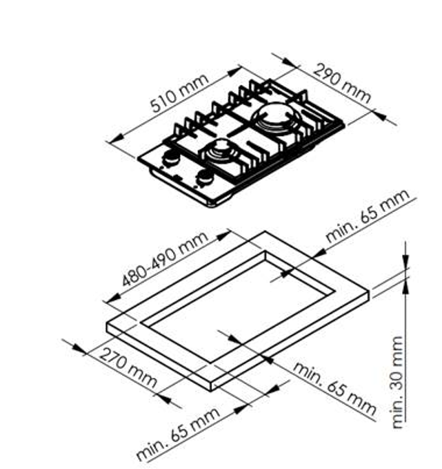 9243832 Газовая варочная поверхность Jacky's JH GI331 STDN-0113147 - Вид №7