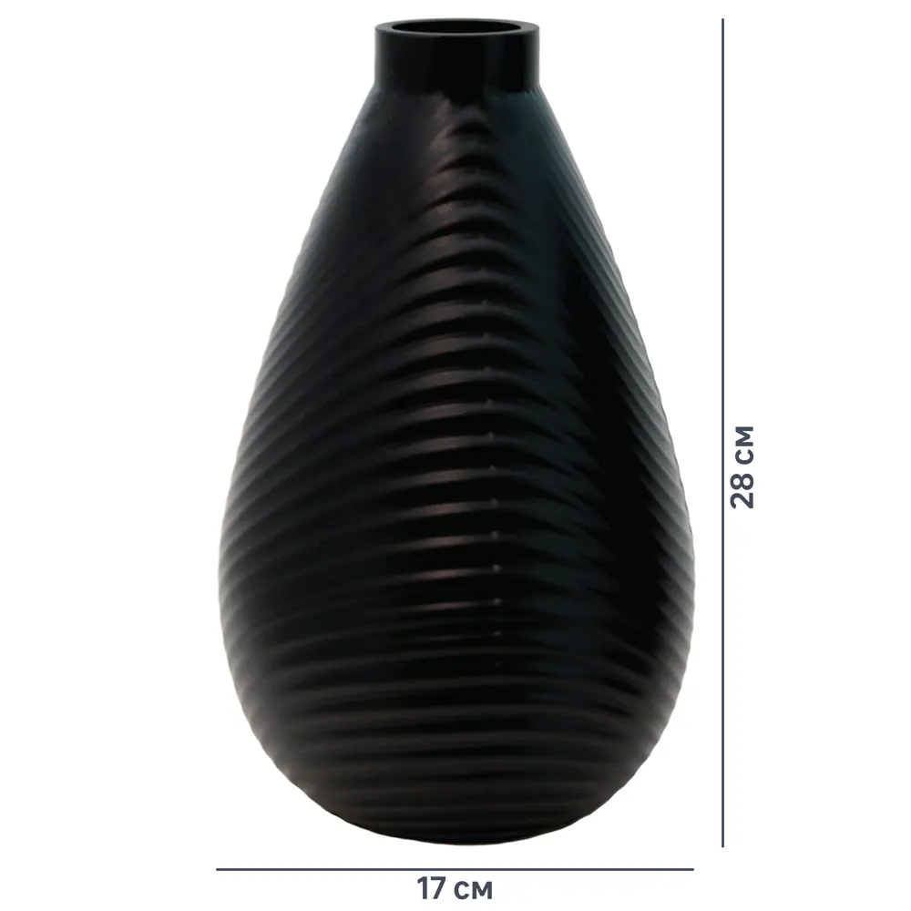Ваза Evis Матильда Пять вечеров цвет черный глянец STLM-2077616 - Вид №3