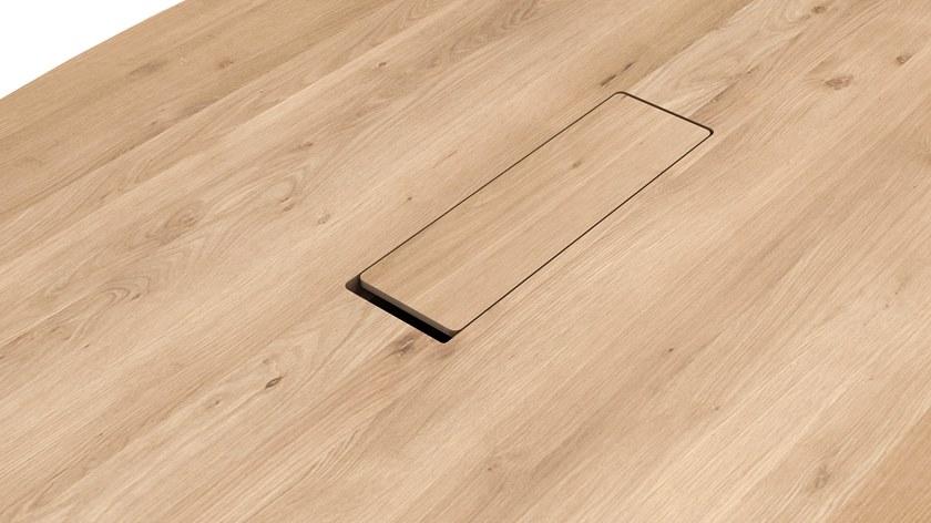 Ethnicraft Овальный стол для совещаний из дуба с системой прокладки кабелей Oak mikado sun-id-1443500 - Вид №4